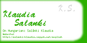 klaudia salanki business card