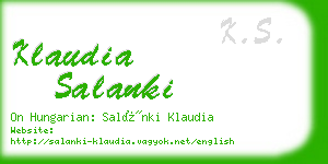 klaudia salanki business card